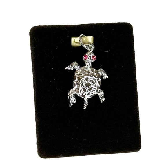 Vintage NOS 925 Sterling Silver Turtle Charm - Picture 1 of 3